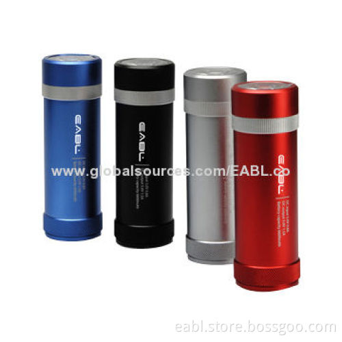 Portable Power Banks/External Battery Pack, Flashlight, Waterproof, Alloy Housing, 6,600mAh, 200g
